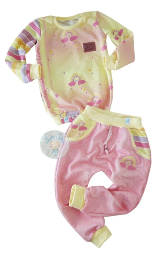 mignon set, 2pcs, taille 110, arc-en-ciel, Be Colorful, pastell-jaune-rose