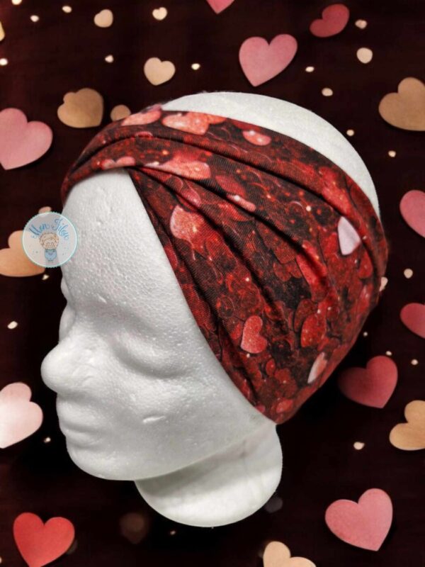 Haarband und Scrunchie Set, Love, rot – Bild 2