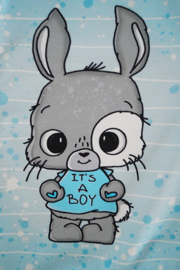 2tlg Babyset, Gr. 56, It’s a boy, Hase, hellblau, AUF BESTELLUNG – Bild 2