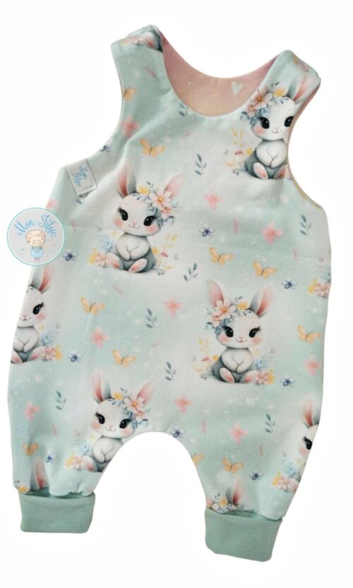 Babystrampler, Gr. 56, Hase, mint
